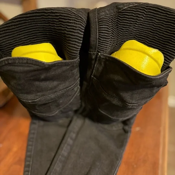 UglyBROS Twiggy Black Motorcycle Riding Jeans - Size 26 - Picture 6 of 12